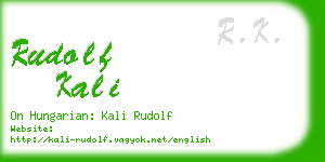 rudolf kali business card